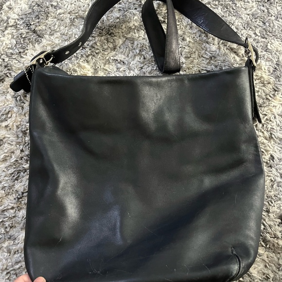 Vintage Coach Early 2000’s Black Leather XL Hobo Legacy 9151 Bucket Bag Handbag - Picture 4 of 16